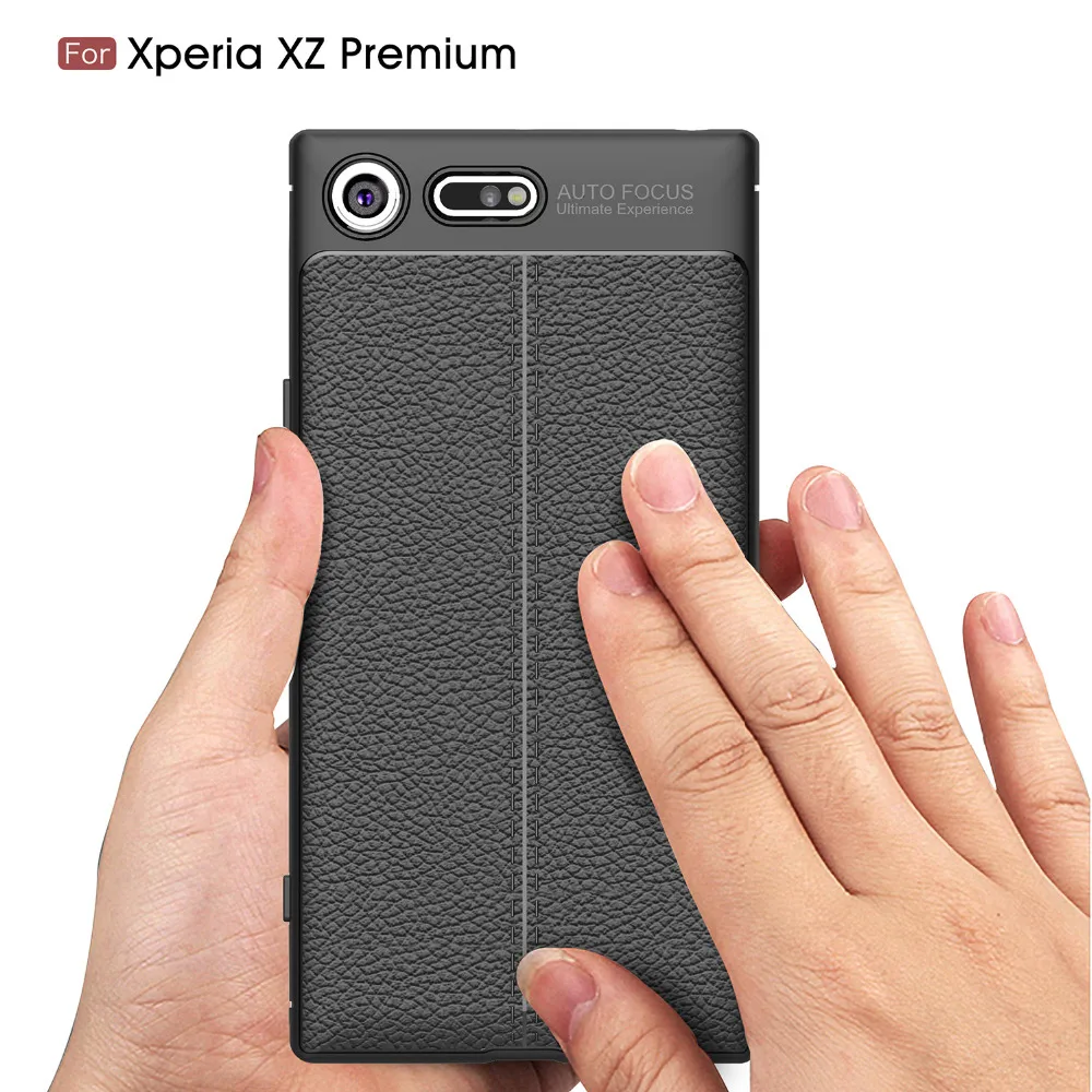 

for Sony Xperia XZ Premium Case Cover Silicon Case For Sony XZ Premium Fundas Soft Carbon Fiber Brushe Coque Etui Capa Aksesuar