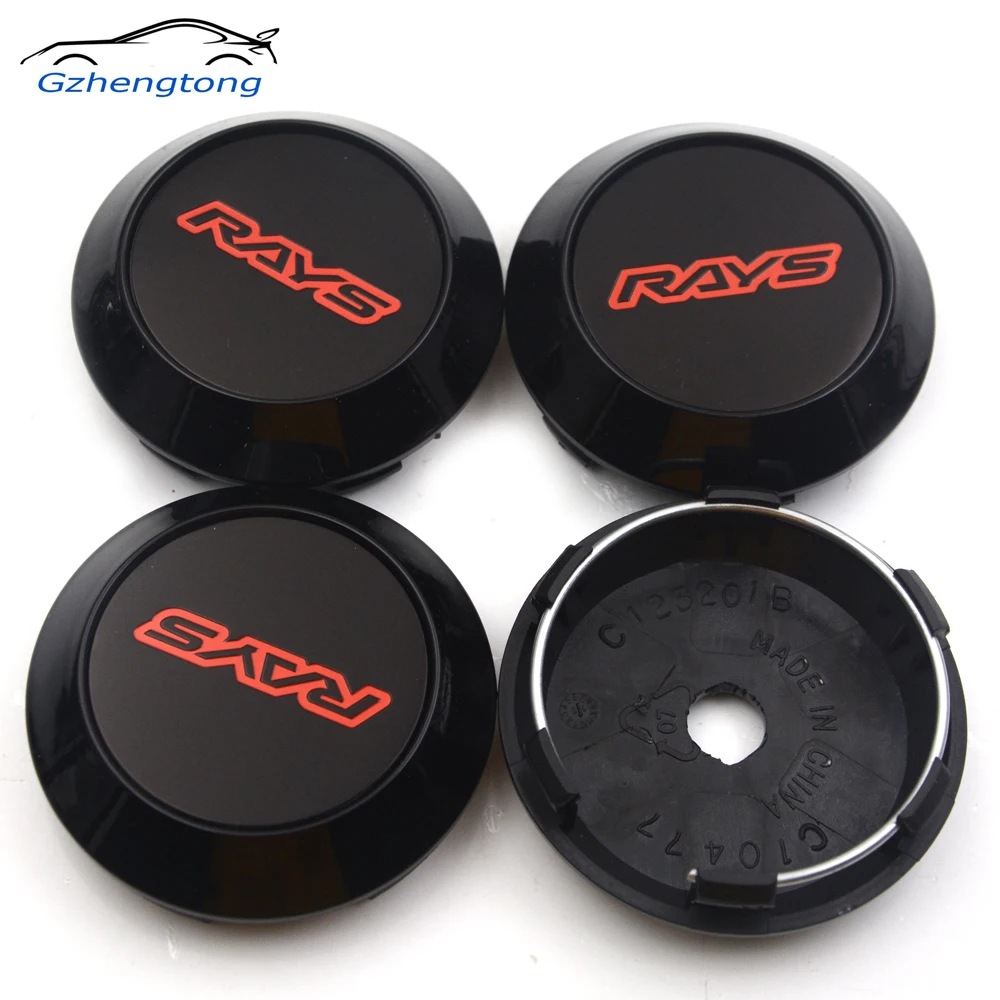 

Gzhengtong Car Styling 70mm RAYS Logo Decals Auto Wheel Center Caps Clip 63mm for RAYS Wheel Rims Hub Caps