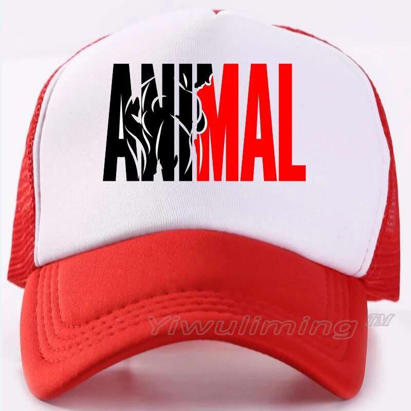 

men New Summer Trucker Caps Animal GYM Cool Summer Black Adult Cool Baseball Mesh Net Trucker Caps Hat for Men Adjustable