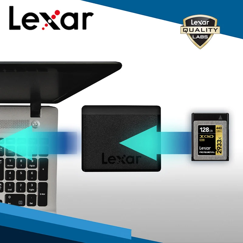 Lexar XR2 Usb кардридер Xr2 кардридер Xqd2.0 высокоскоростной Usb3.0 рабочий процесс профессиональные ридеры для MAC OSX 10,6 Windows 10/7/8