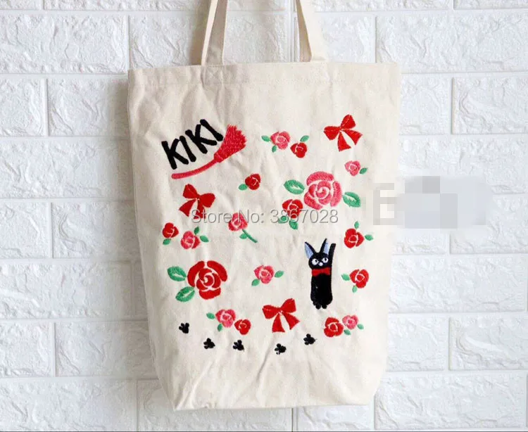 Новая Оригинальная сумка через плечо My Neighbor Totoro Kiki Холщовая Сумка для