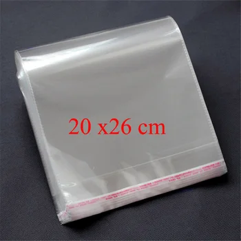 

NEW 50pcs 20x26cm /Inches: 7.8x10 Clear Self-adhesive Clothing Plastic Packaging Bag, OPP Bag for Apparel Shirts Jean