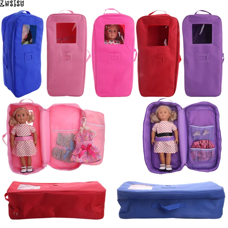 Кукла, 5 цветов, чемодан, аксессуары для путешествий, 18 дюймов, американская кукла и 43 см, Детская кукла нашего поколения, игрушка для девочек