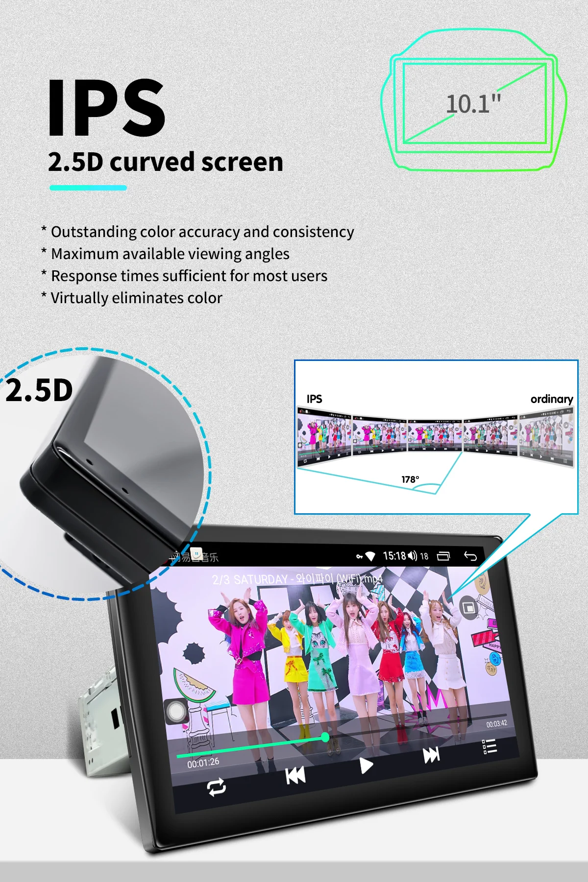 Top JOYING 10.1 Inch Android 8.1 GPS Stereo Radio 4GB Head Unit for Hyundai TUCSON IX35 2011-2016 with Carplay WiFi Bluetooth DSP 4