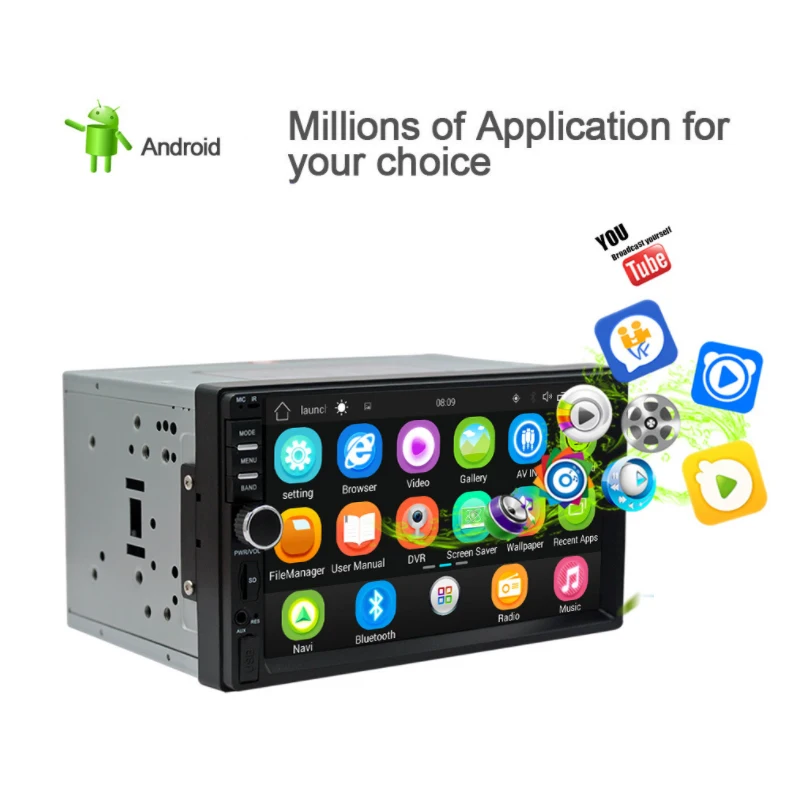 2 din automagnitol Android 6 0 автомобиль радио кассетный магнитофон 7 дюймов Сенсорный экран
