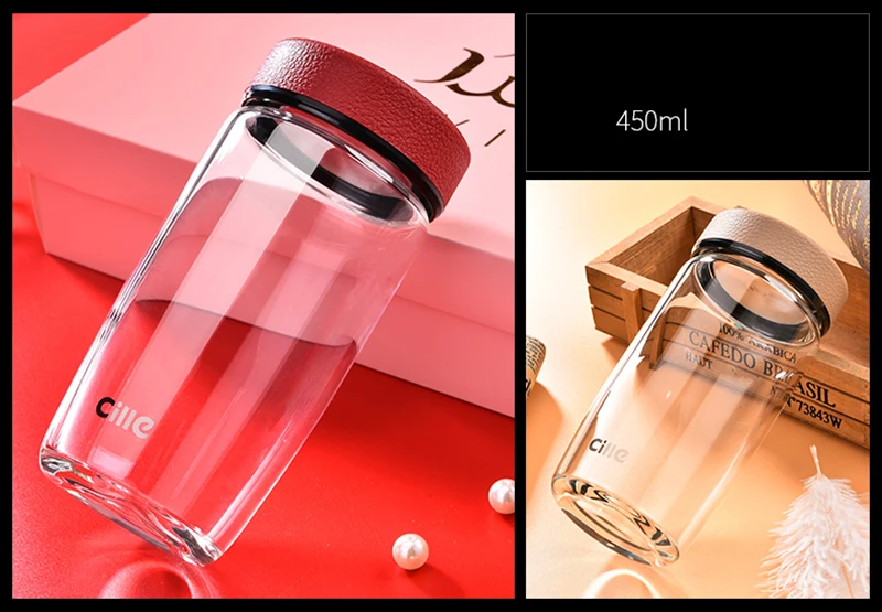  trinkflasche glass water bottle waterfles drinkfles butelka na wode free bpa plastic water bottles stainless steel thermal glass glass water (12)