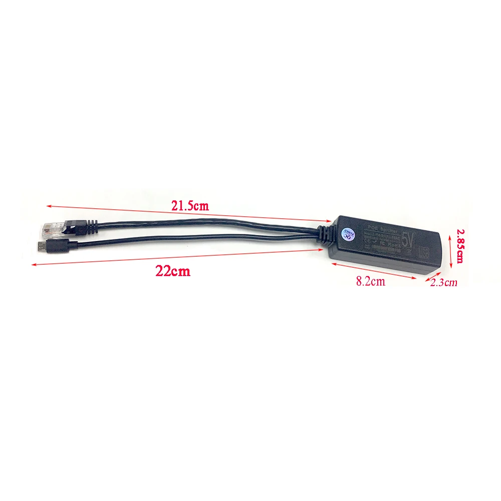 IEEE 802.3af Micro USB Активный сплиттер PoE Power Over Ethernet 48V to 5V 2.4A для планшетов Dropcam или Raspberry