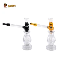 HONEYPUFF кальян стеклянный кальян курительная водопровод 141 мм Алюминиевые Металлические курительные трубы с длинной стеклянной ручкой Металлические курительные трубы