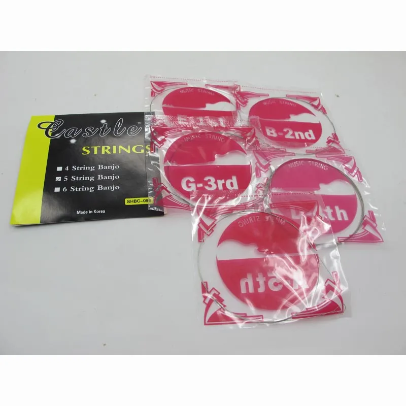 

4/5/6 strings banjo strings korean made top quality banjo strings free shipping castee banjo strings