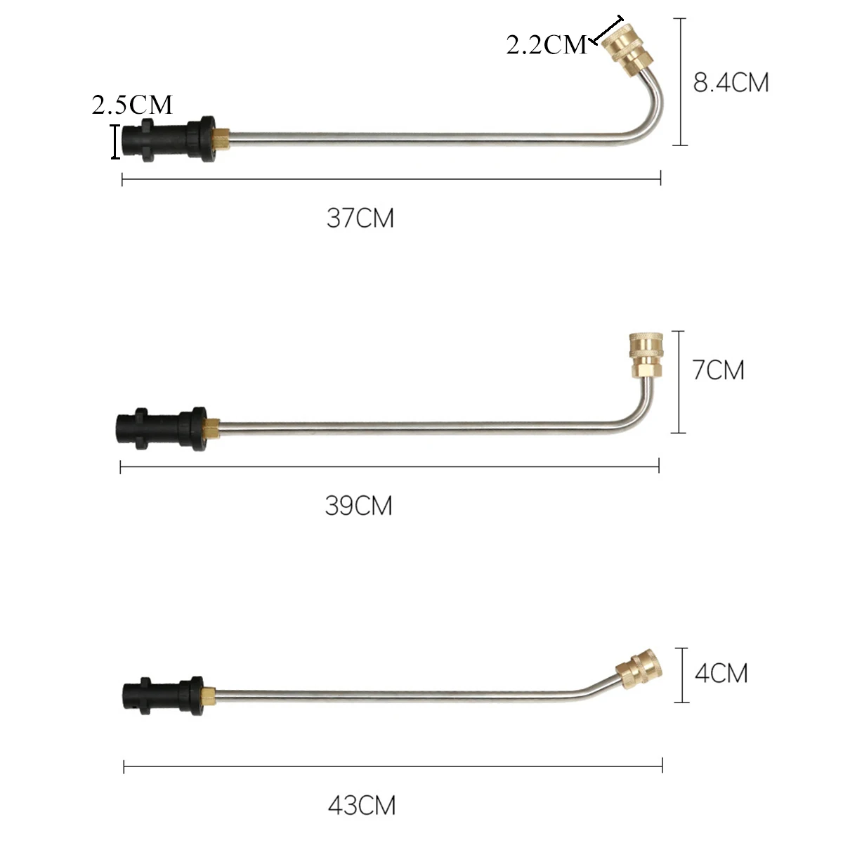 3 размера моющее устройство для чистки желоба высокого давления насадка для K K1-K7 для копья/палочка 1/" Быстрое подключение латунь нержавеющая сталь