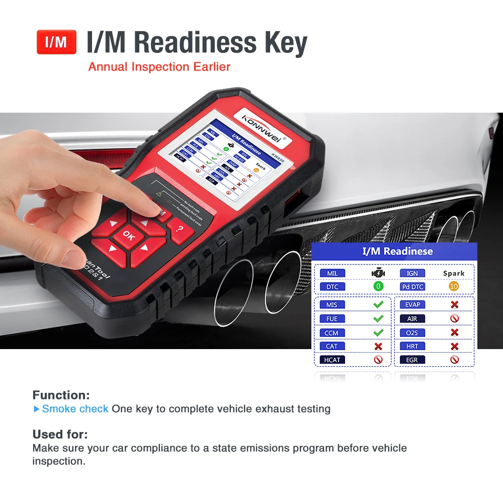 KONNWEI KW850 полная функция OBD2 многоязычный автоматический диагностический инструмент OBD II считыватель кода неисправности двигателя как AL519 NT301 Автомобильный сканер