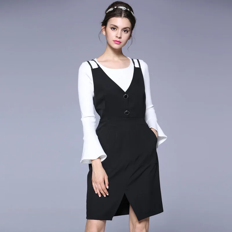 Buy 2017 strap oversized dresses female autumn new