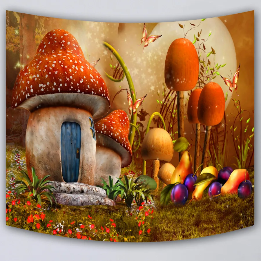 

mmuju home Decor wall hanging blanket tapestry fashion beach throw towel flower HD printed supersoft tapestries landscape print