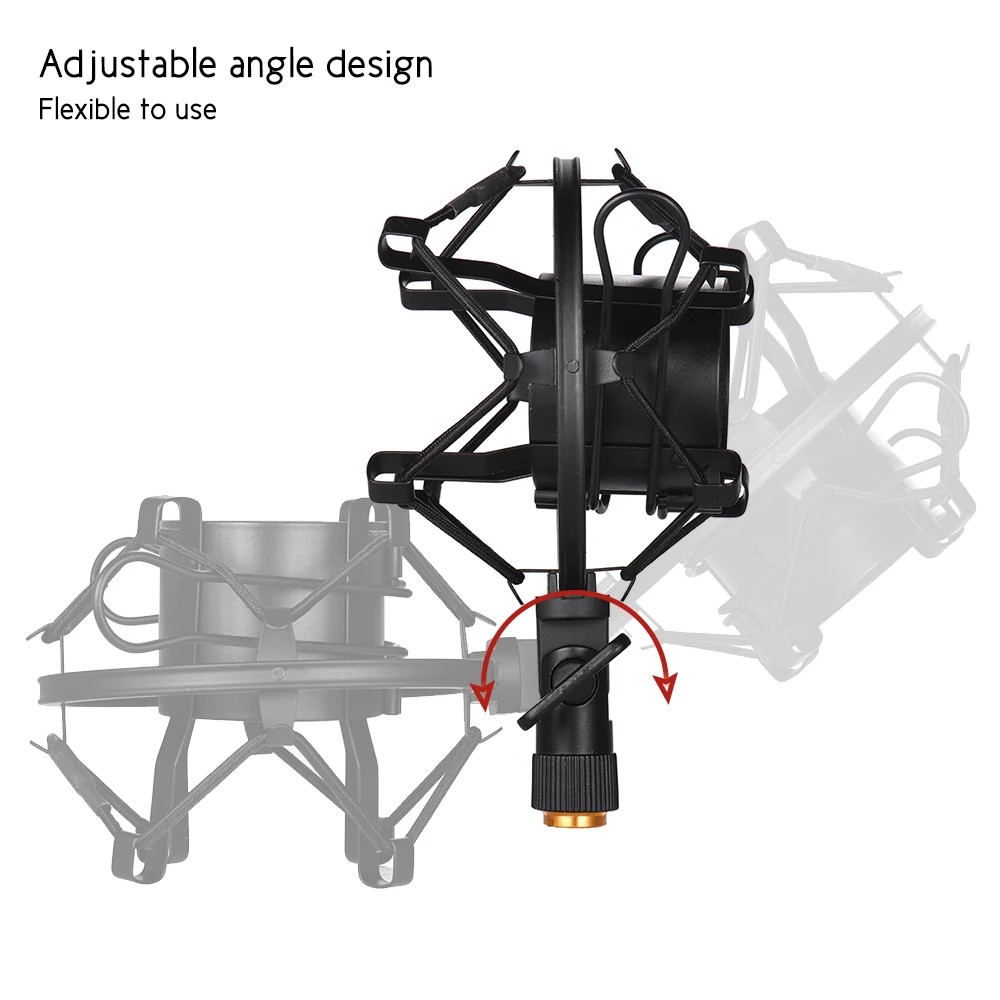 Металлический Univerdal конденсаторный микрофон Shock Mount держатель кронштейн антивибрационный для On-line Вещания Студии