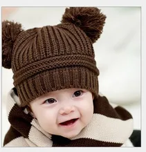 Hot Selling 2015 Korean New Fashion Baby Girls Boys Kids Dual Ball Knit font b Sweater