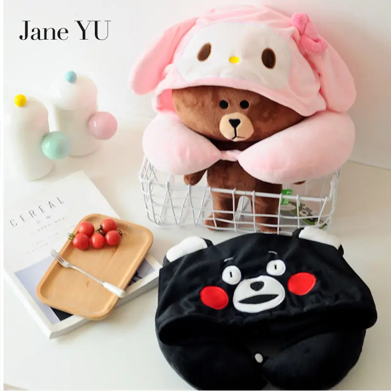 

Janeyu Cute Cartoon Wood Dog Caps UPillow Neck Pillow Pillow Lovely Cartoon Lunch Break Pillow With Hat Travel
