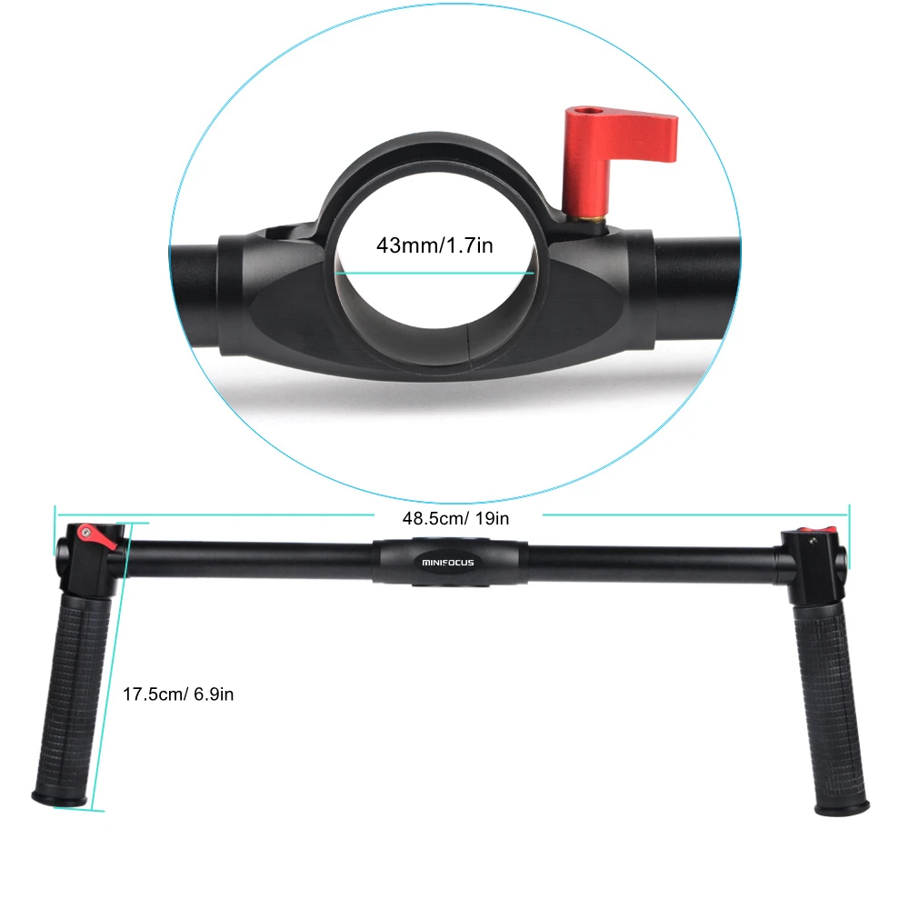 Мини фокус двойной ручной кронштейн комплект Gimbal Расширенная ручка для Zhiyun Crane 2 ручные стабилизаторы