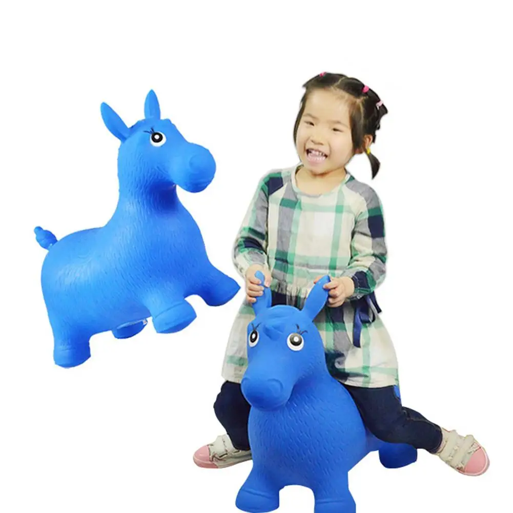 Обычная детская надувная Прыгающая лошадь, игрушка-теляга, без краски, без музыки, супер Резиновая лошадь, защита окружающей среды, безопасность