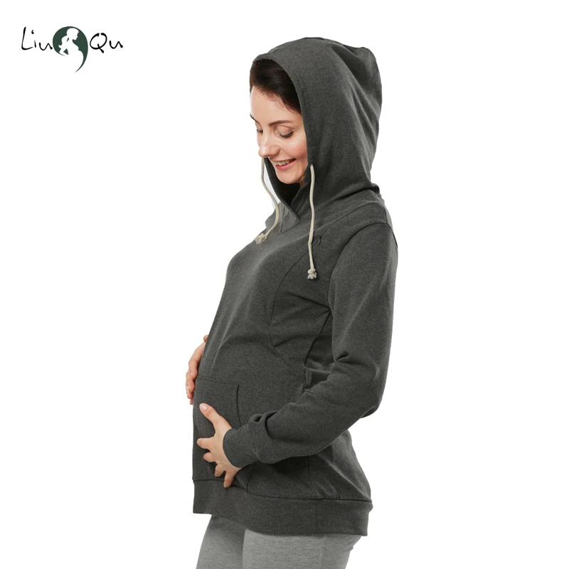 Пуловеры в полоску для беременных; худи для кормящих; одежда для грудного вскармливания; толстовки на молнии для беременных; топы с карманами