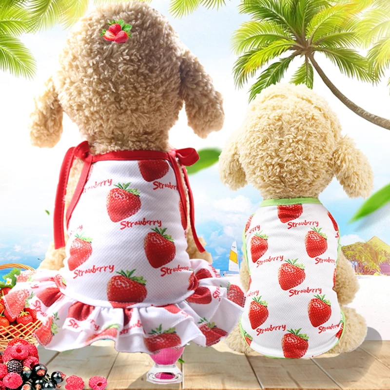 

Cat Clothing kitten Cute Princess t skirts Pets Dog Dress Small Animal Clothes Summer Breathable Flexible Sling Cool Mesh Fabric