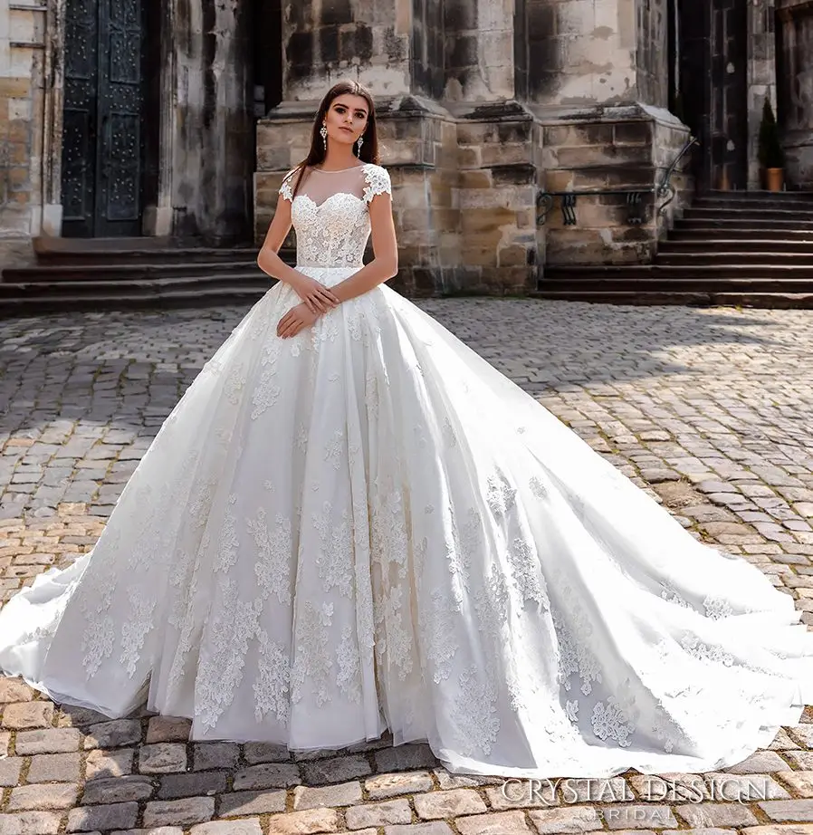 Vestidos De Noiva Luxo свадебное платье Бальное винтажное кружевное принцессы свадебные