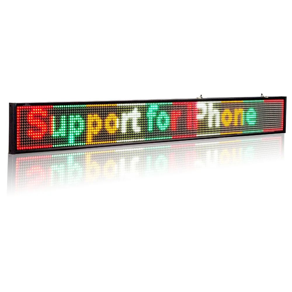 

82cm P5 16*160 SMD indoor windows advertising ios Andrews phone wireless wifi programmable led display board fixed 4-color Sign