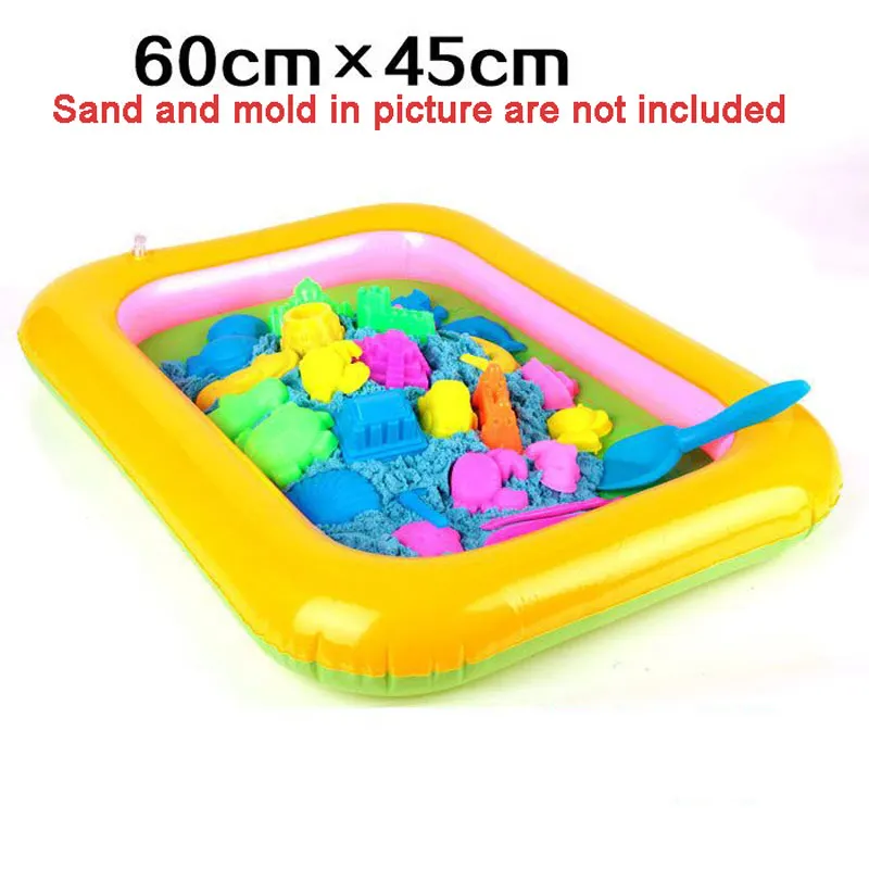 Inflatable Indoor Magic Play Sand Children Toys Mars Space Inflatable Sand  Tray Accessories Plastic Mobile Table Kid Party Play