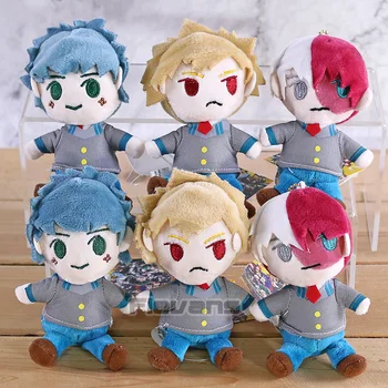 

My Hero Academia Midoriya Bakugou Todoroki Mini Pendants Plush Plush Dolls Soft Stuffed Toys 10pcs/lot