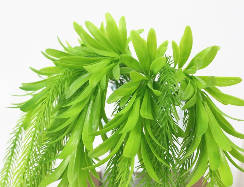 JAROWN Artificial Dragon Grass Green Plants Simulation Plastic Pine Needles Small Hanging Vine For Wedding Decoration Home Decor Flower (10)