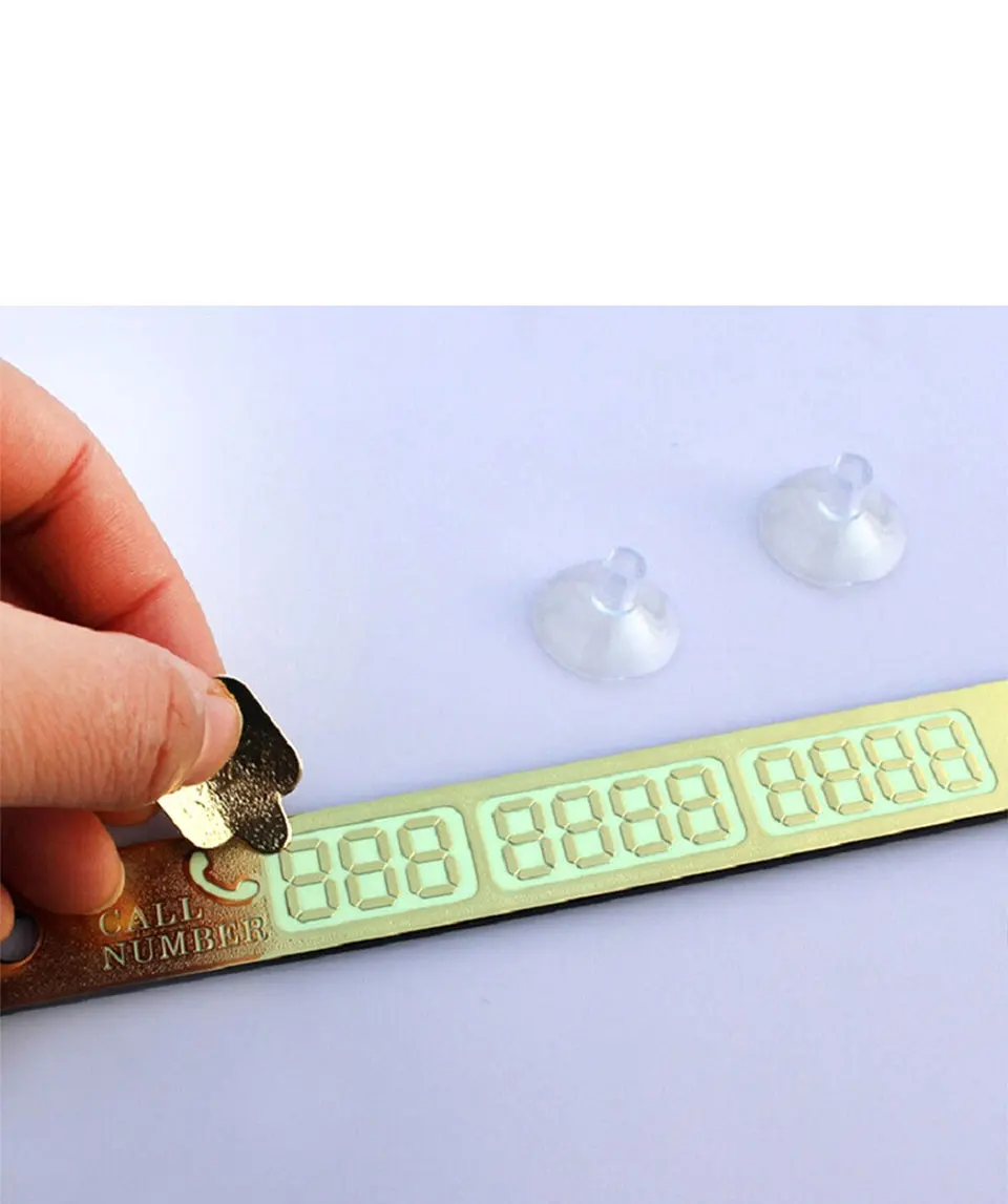 Night Light Temporary Car Parking Notification Card Telephone Number Plate Stickers Universal Auto Phone Number Card (7)