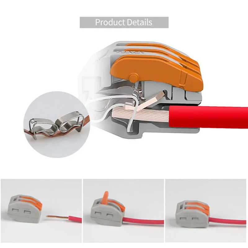 Тип оптовой электрической проводки клеммы бытовые провода соединители Клеммы для быстрого подключения проводов ламп и фонарей