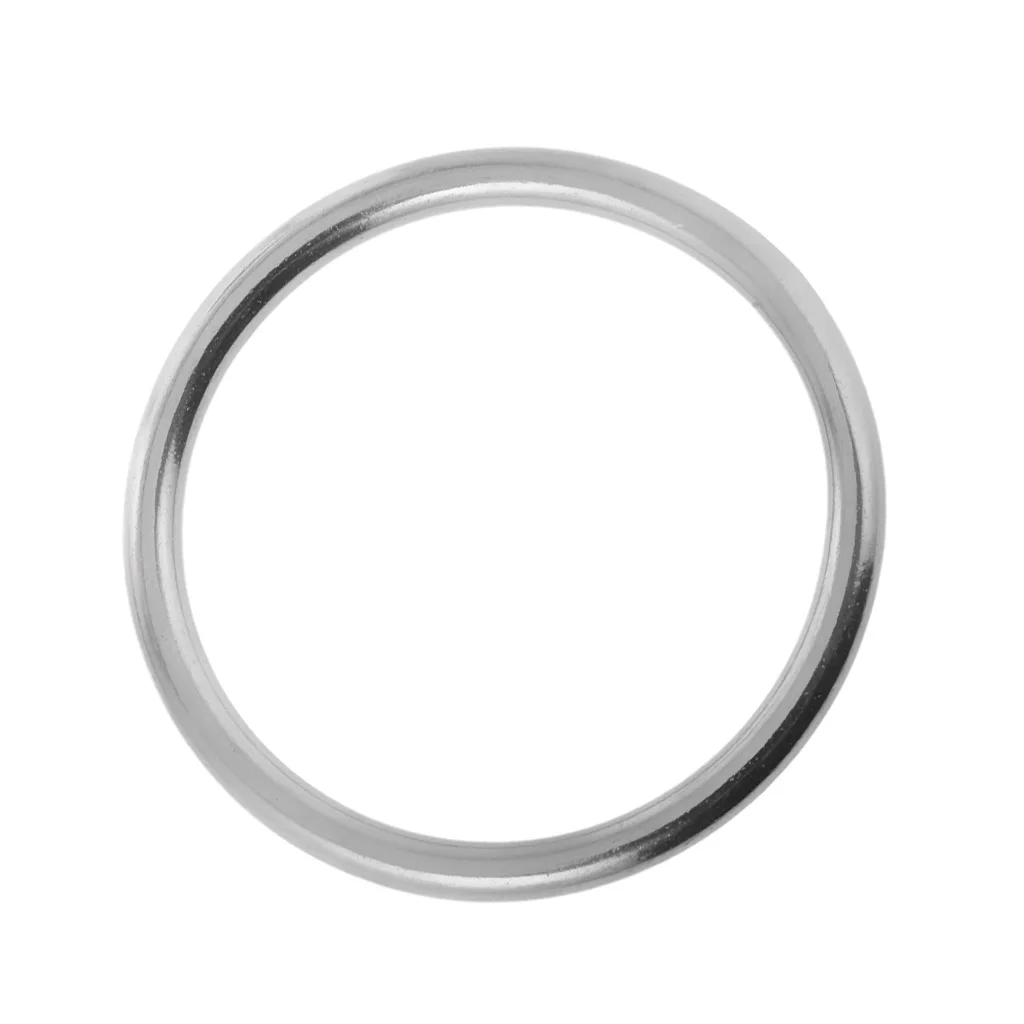 GooTon 5x50mm Stainless Steel Welded Ring 5Pcs