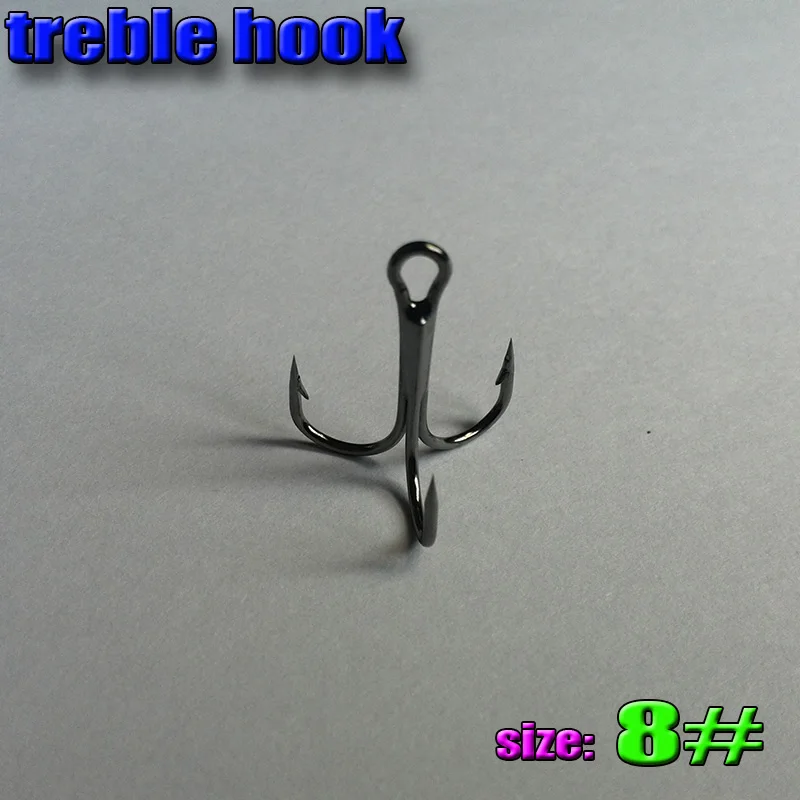 

2015NEW treble hooks size:8# Smoothing high strength quantily 30pcs best steel fishing treble hooks