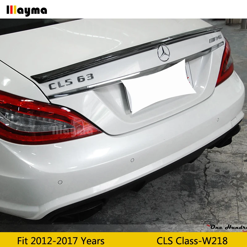 AMG Стиль углеродное волокно задний багажник спойлер для Benz класс CLS CLS250 CLS350 CLS63 AMG W218 2012- год автомобиль спойлер заднего крыла