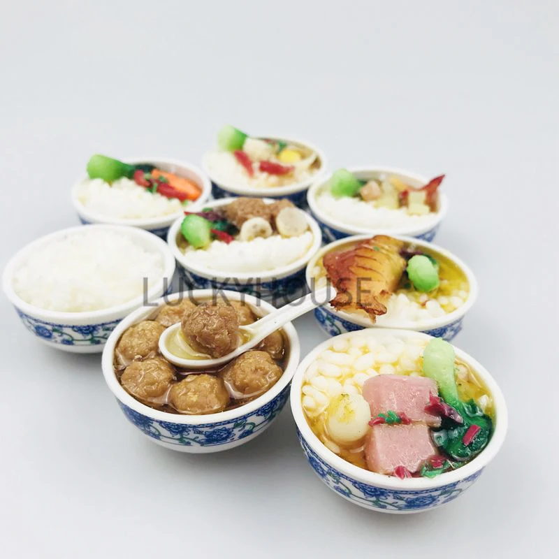 2 шт./лот 1/6 миниатюрный кукольный домик китайский рисовый миниатюрный китайский еда для blyth кукольный домик ролевые продукты кухонные игрушки для детей