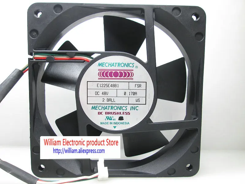 Оригинальный FONSONING E1225E48B1 FSR A1225E48B1 FS 48V 0.170A 120*120*25 мм 3 линии Вентилятор охлаждения |