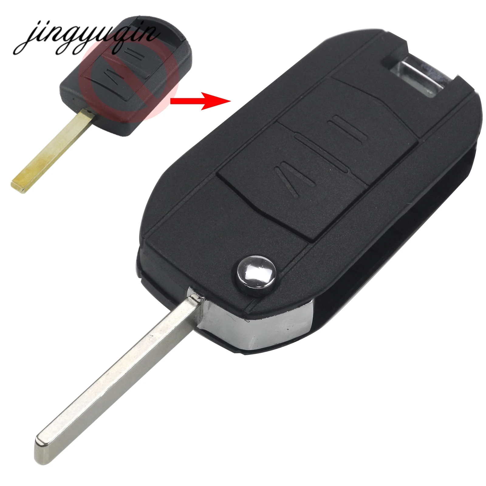 jingyuqin 10pcs/lot Modified Folding Flip Remote car Key Shell 2 Buttons For Vauxhall Opel Corsa Agila Meriva Combo Car Case | Автомобили