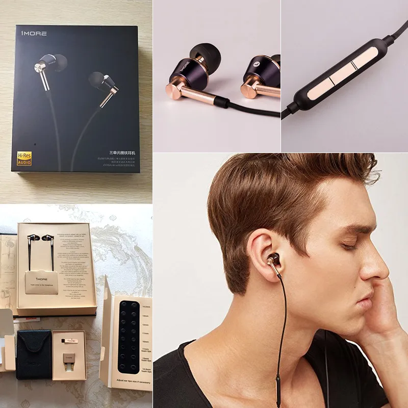  Original Xiaomi 1MORE Triple Driver In-Ear Earphone with In-line Microphone and Remote for IOS iPho