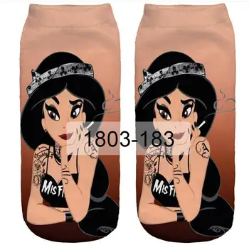 

10 Pairs Lot/Pack women Socks slippers dital printing lovely cartoon lady and girl lovely short Socks woman sock