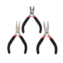 Alicates de la joyería, ferroníquel, negro, 11 ~ 12.5 cm, 3 unids/set