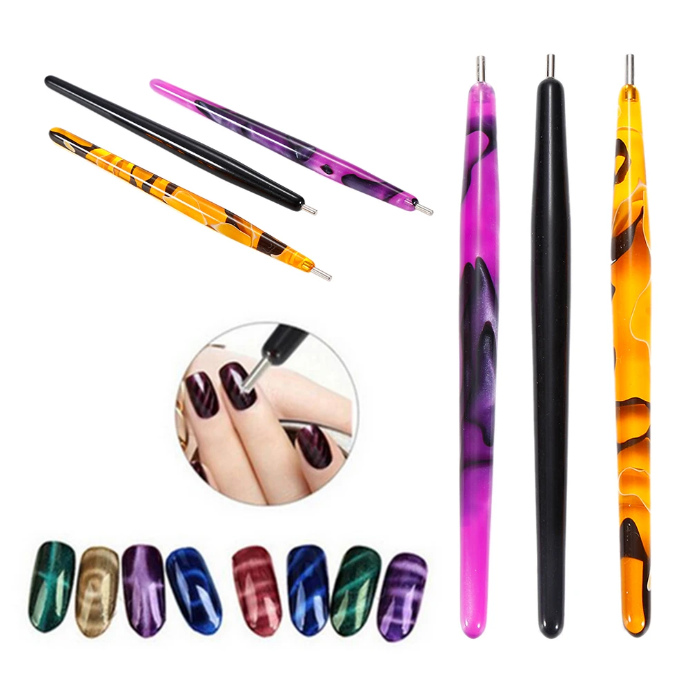 

1Pc Nail Art Dotting Pen Brush Acrylic DIY Magic 3D Tips Cat Eye Polish UV Gel Painting Magnetic Magnet Pen Manicure Salon Tools