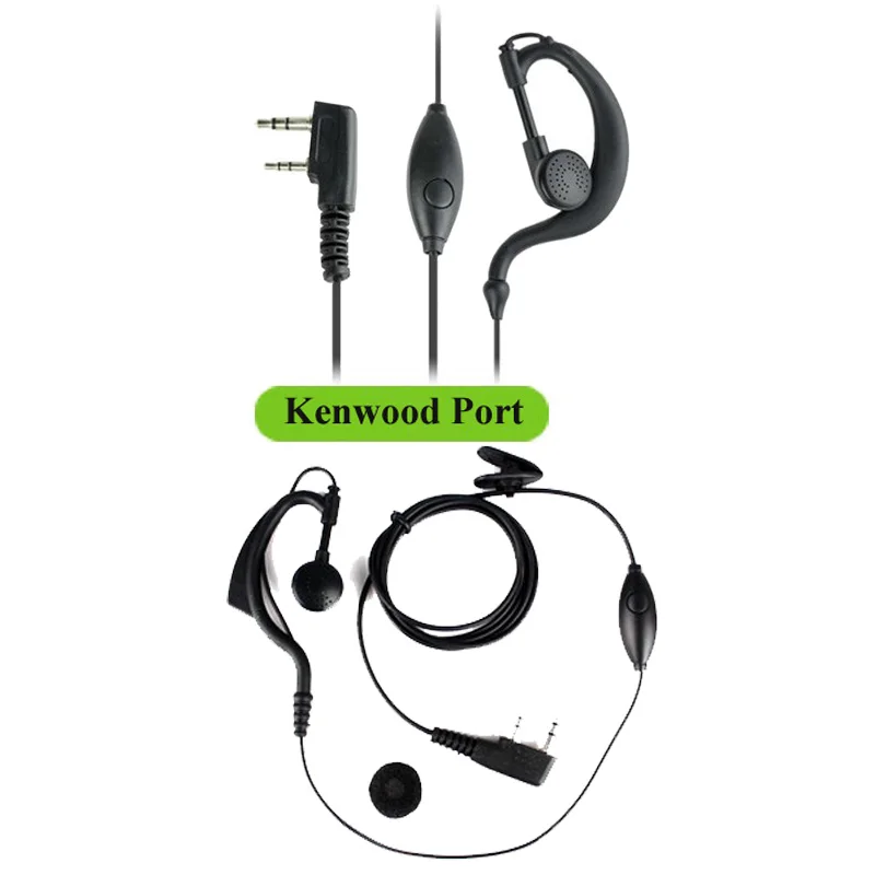 1x G-Shape Earpiece Headset PTT MIC For Kenwood RETEVIS BaoFeng UV5R H777 888s B
