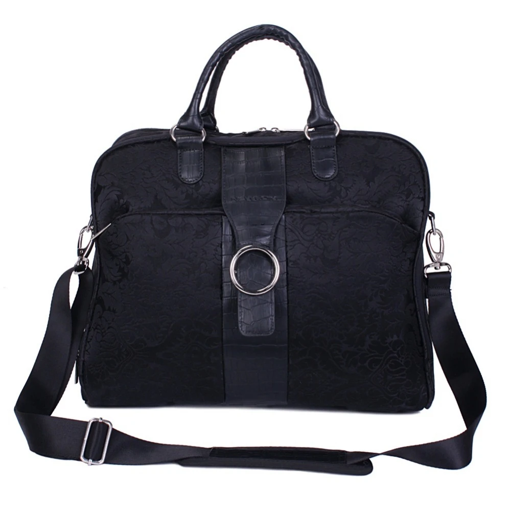 Large Waterproof Briefcase For Women Girls Handbag With Flower