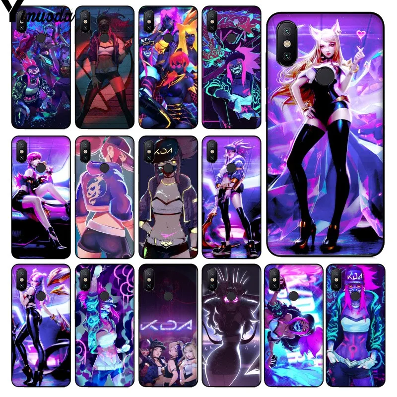 

Yinuoda lol League of Legends kda kaisa Ahri akali Evelynn Phone Case for Xiaomi Redmi 5 5Plus Note4 4X Note5 6A Mi 6 Mix2 Mix2S