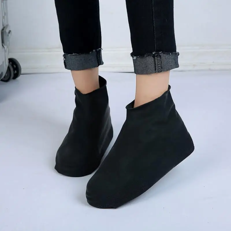 Высококачественное водонепроницаемое многоразовое покрытие на обувь от дождя Резиновые Нескользящие непромокаемые сапоги обувь для