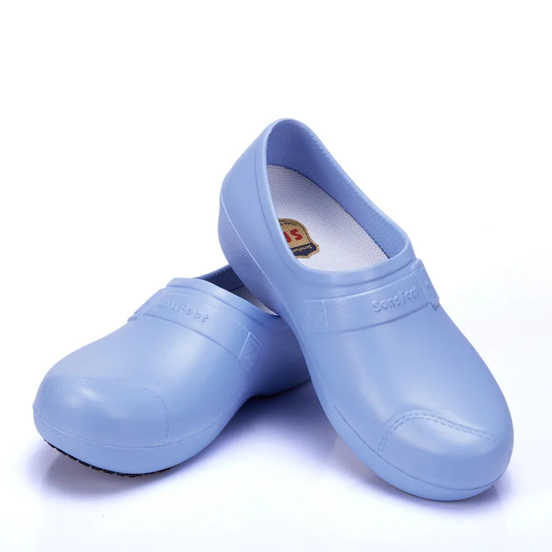 

Non-slip blue safty shoes medical workers shoes hign quality soft chef shoes