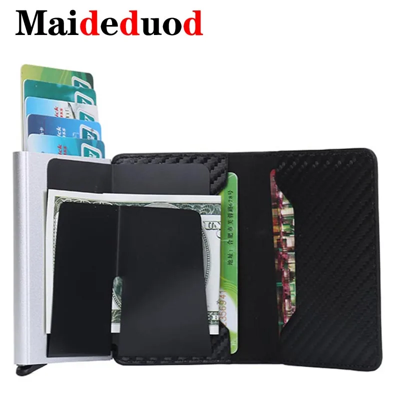 Мужской и Женский кошелек Maideduod из искусственной кожи с RFID-защитой алюминиевого