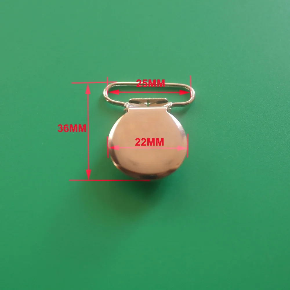 Free Shipping 100Pcs 1&quot 25MM Sliver Round Shape Metal Suspender Clips Pacifier Clip With Plastic Teeth Holder Lead | Украшения и