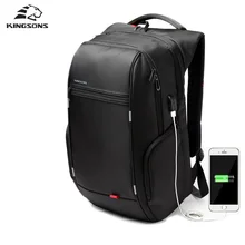 Kingsons 15″17″  Laptop Backpack External USB Charge Computer Backpacks Anti-theft Waterproof Bags for Men Women
