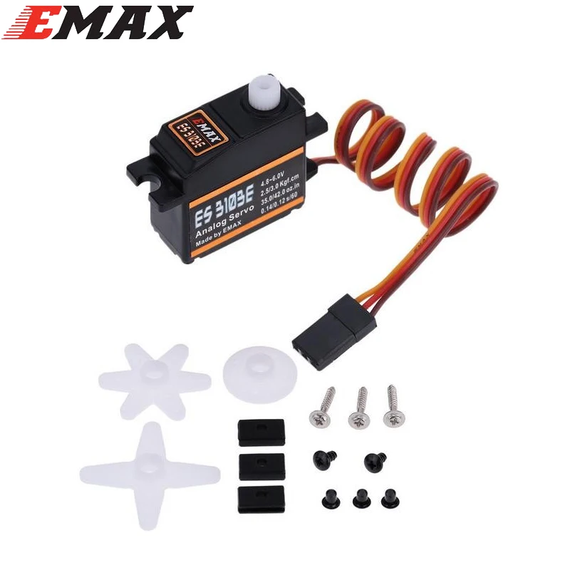 

1pcs Register shipping EMAX ES3103E 17g Plastic Analog Servo For RC Helicopter Boat Airplane register shipping